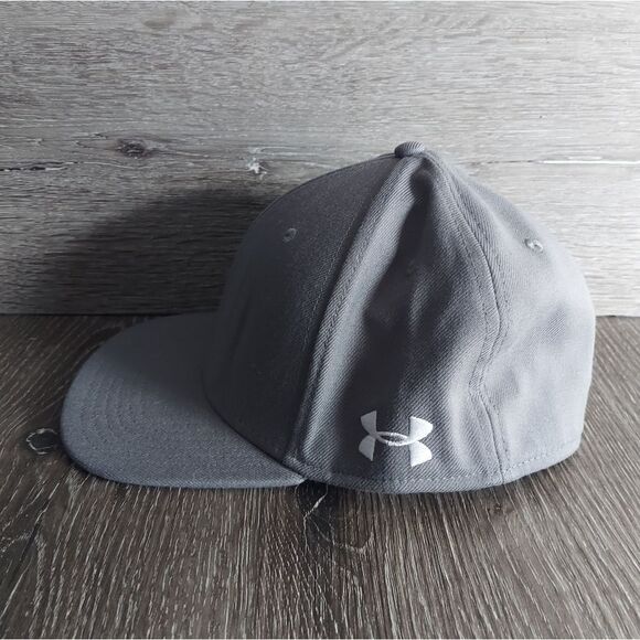 Under Armour Miami Hurricanes Gray Fitted Hat M/L - Picture 3 of 5